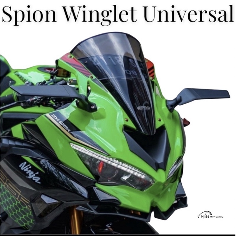 Spion Kawasaki ZX 10R / Spion Winglet ZX25R / Spion Fairing R25 R15 CBR250RR ZX636 Z10R R6 NINJA-Black