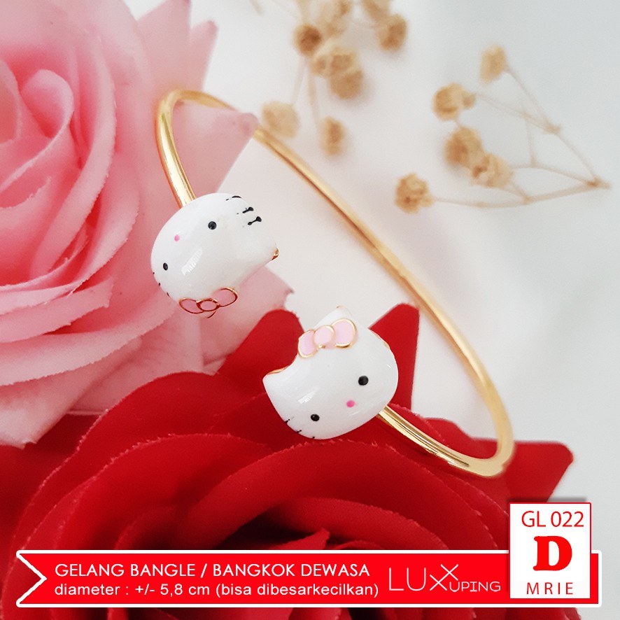 GL 022 - Gelang Hello Kitty Bangle Remaja Perhiasan Imitasi Lapis Emas 18K Bangkok - Luxx Xuping