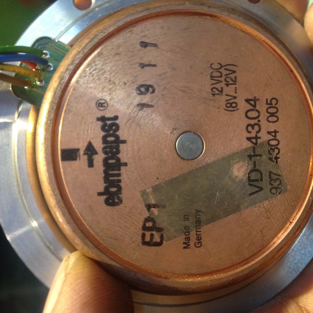 EBMPAPST BRUSHLESS DC MOTOR, 12 VOLT DC