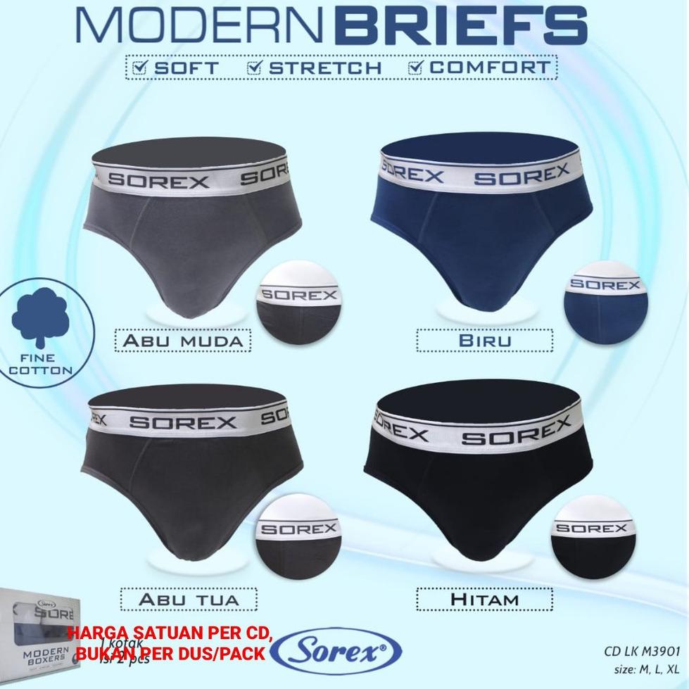 DISKON BRANDS FESTIVAL SOREX 3901 - CD CELANA DALAM SEGITIGA PRIA ➽➽➽