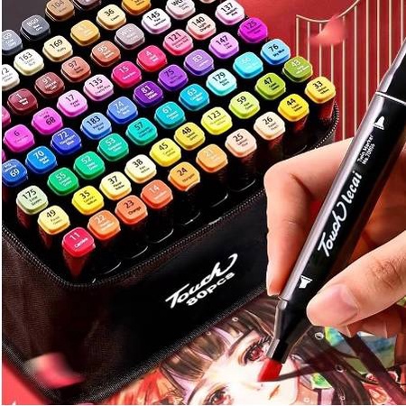 

Spidol Warna Warni Lengkap 24/30/48 Untuk Catatan Penting dan Menggambar Permanen Alat Tulis Stabilo Gambar Art Marker Brush Dua Sisi