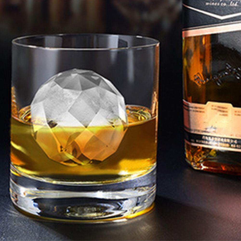 Solighter Pembuat Es Batu Dapat Digunakan Kembali Untuk Whiskey Sphere Silicone Mold Bar 3D Bentuk Berlian