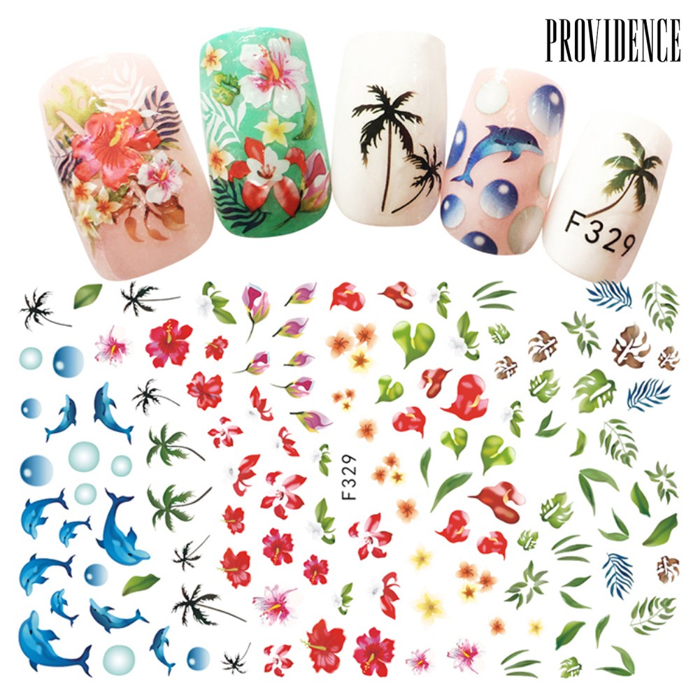 Providence Nail Art Sticker Self-Adhesive Decal Fruit Flower Leaves Plant Nail Decorations