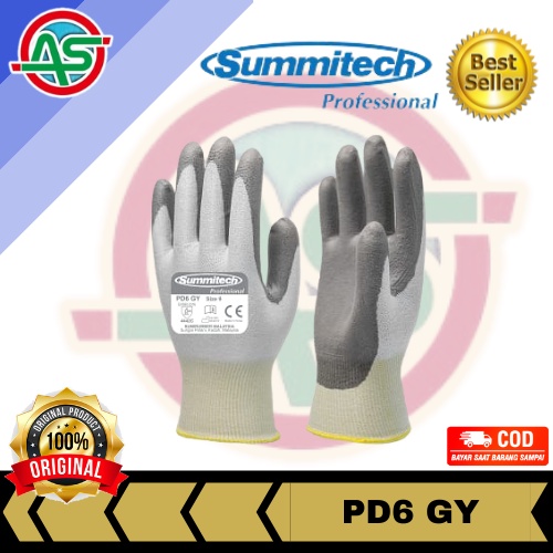 Summitech PD6 GY Sarung Tangan Safety Cut Resistance Gloves