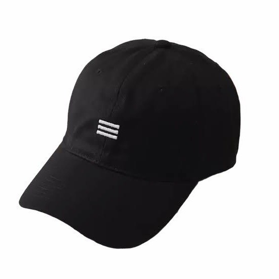 Topi Distro Baseball Pria Wanita Garis 3 Bordir