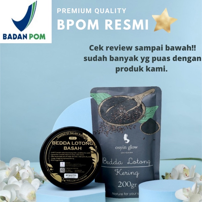 (200gr) BPOM lulur rempah / bedda lottong / bedak lotong / bugis viral whitening