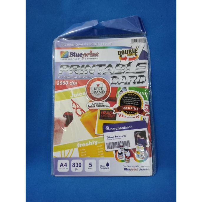 

$$$$] PRINTABLE CARD / BAN ID CARD UKURAN A4 MERK Blue print