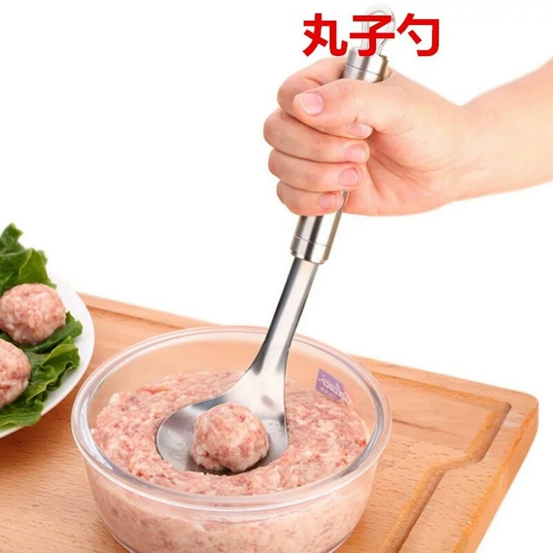 Alat Pembuat Bakso Stainless Bantu Cetak Bakwan Cetakan Bakso Sendok Bakso