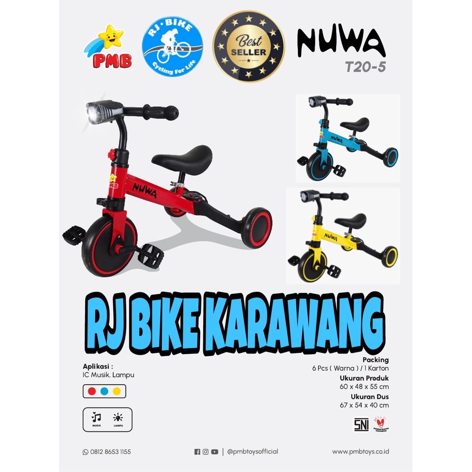 SEPEDA BALANCE BIKE PMB NUWA T20-5