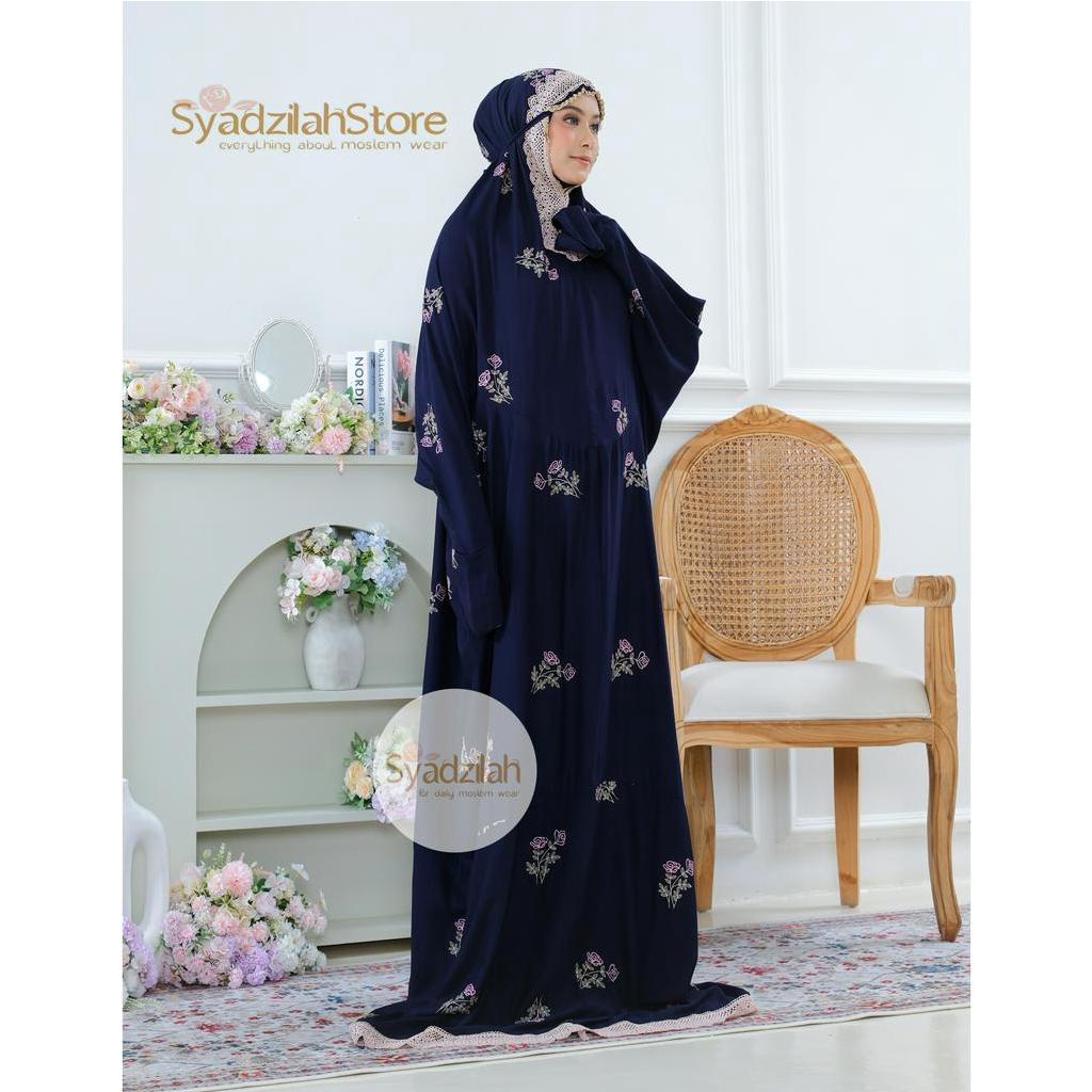 SYADZILAH - Mukena Terusan Dewasa Bordir Kirana Katun Rayon