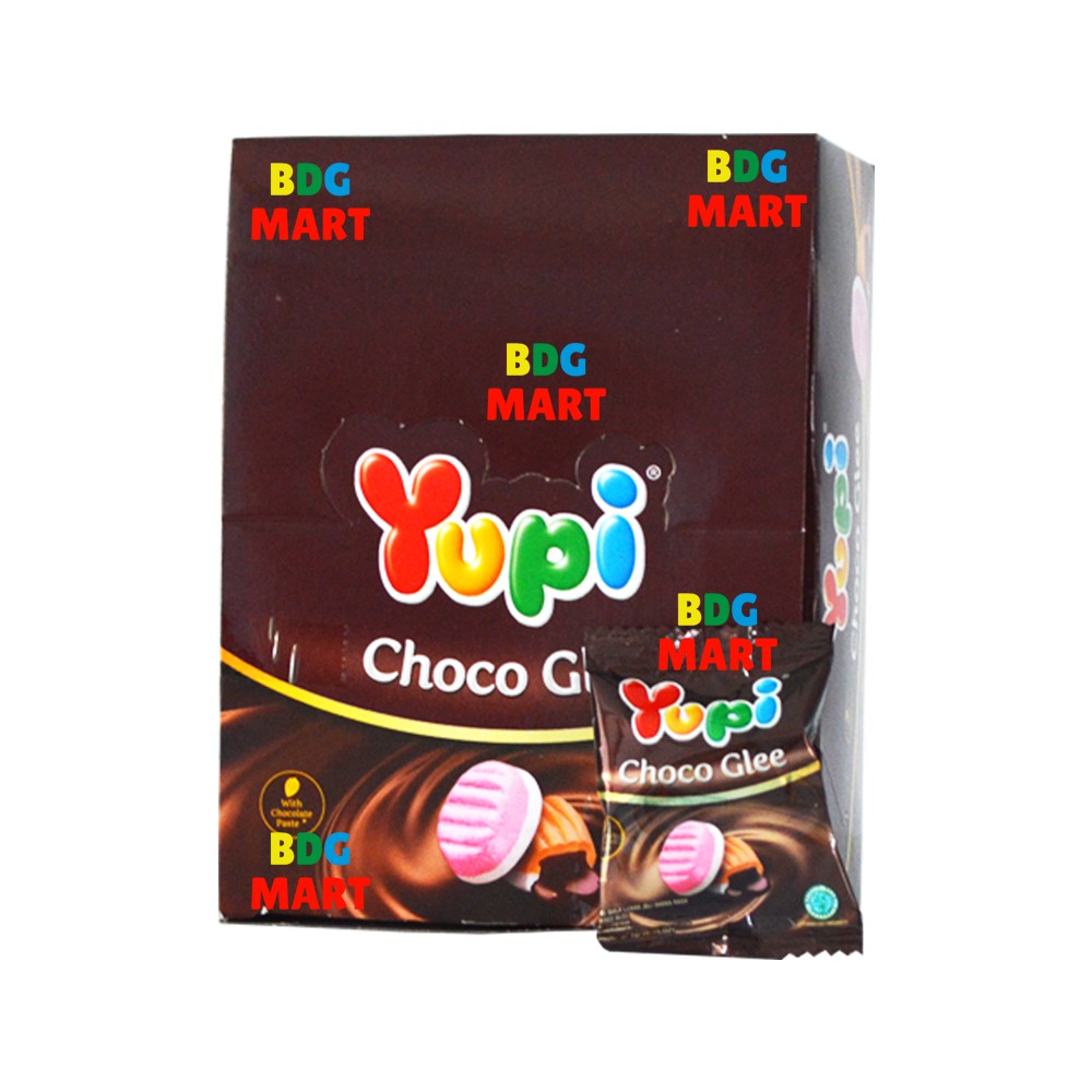 

BOX Yupi Choco Glee Permen Jelly Kenyal Isi Coklat Lumer Didalamnya Disukai Anak - 24 x 7gr