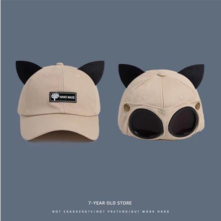 Topi baseball Desain Telinga Kucing Gaya Korea Untuk Pria Dan wanita