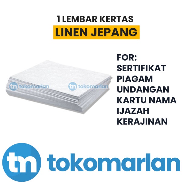 

1 Lembar Kertas Linen Jepang Sertifikat Ijazah Piagam Cover Buku Papercraft Kartu Nama Ucapan Undangan Kerajinan Tebal 220 Gsm F4 A4 Warna Putih