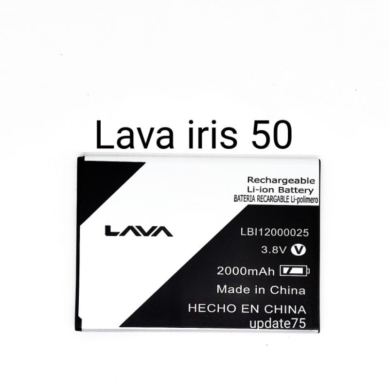 Baterai Lava iris 50 LBi12000025 original