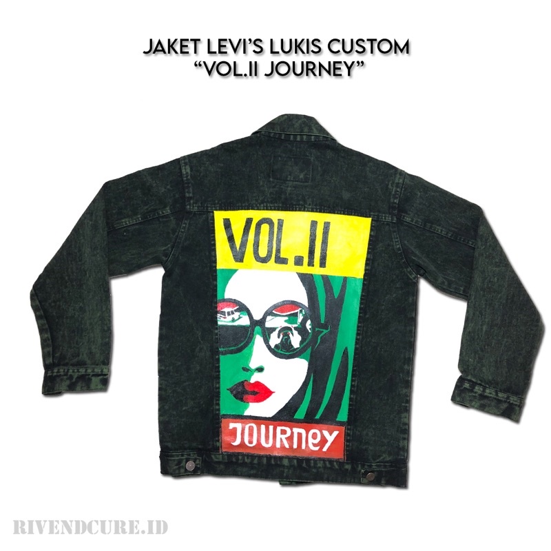 JAKET LUKIS DENIM CUSTOM HANDMADE PAINTING TERMURAH TERBARU LEVIS ARMY SANDWASH JAKET JEKET KEREN