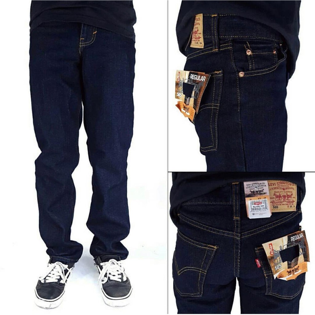 Celana Besic Jeans Standar Pria / Celana Jeans Panjang Big Size Jumbo 40 (Bisa bayar di tempa/COD)