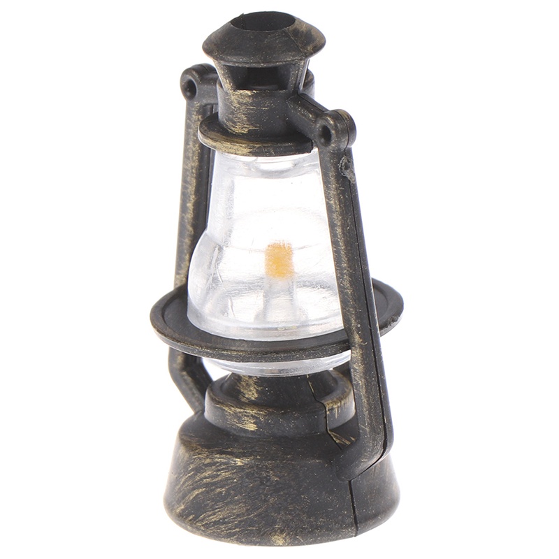 {LUCKID}1Pc 1:12 1:6 Dollhouse miniature retro oil lamp doll house accessories toys