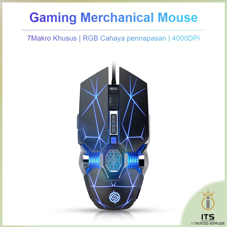 ITS Gaming Mouse Original RGB Macro Mouse 4000DPI For Macbook Komputer Laptop