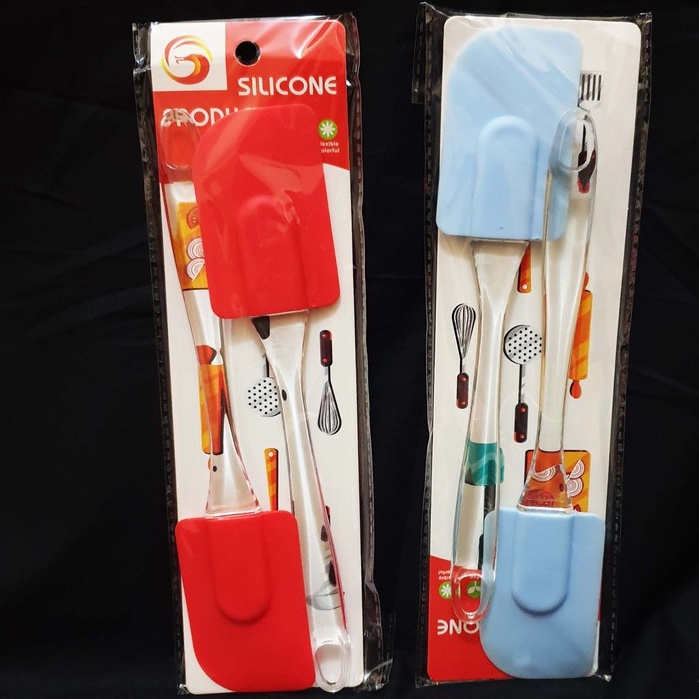 SPATULA SILICON BAKING BESAR SET 2 PCS - SPATULA SILICON BENING- SPATULA DAPUR SERBAGUNA