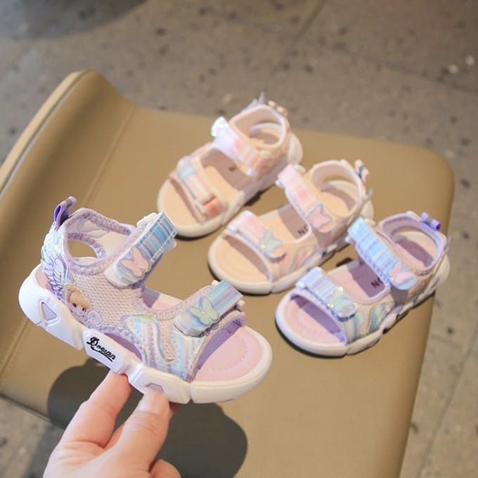 Sendal Import anak perempuan dengan sol karet Sepatu Sendal Anak Cewek