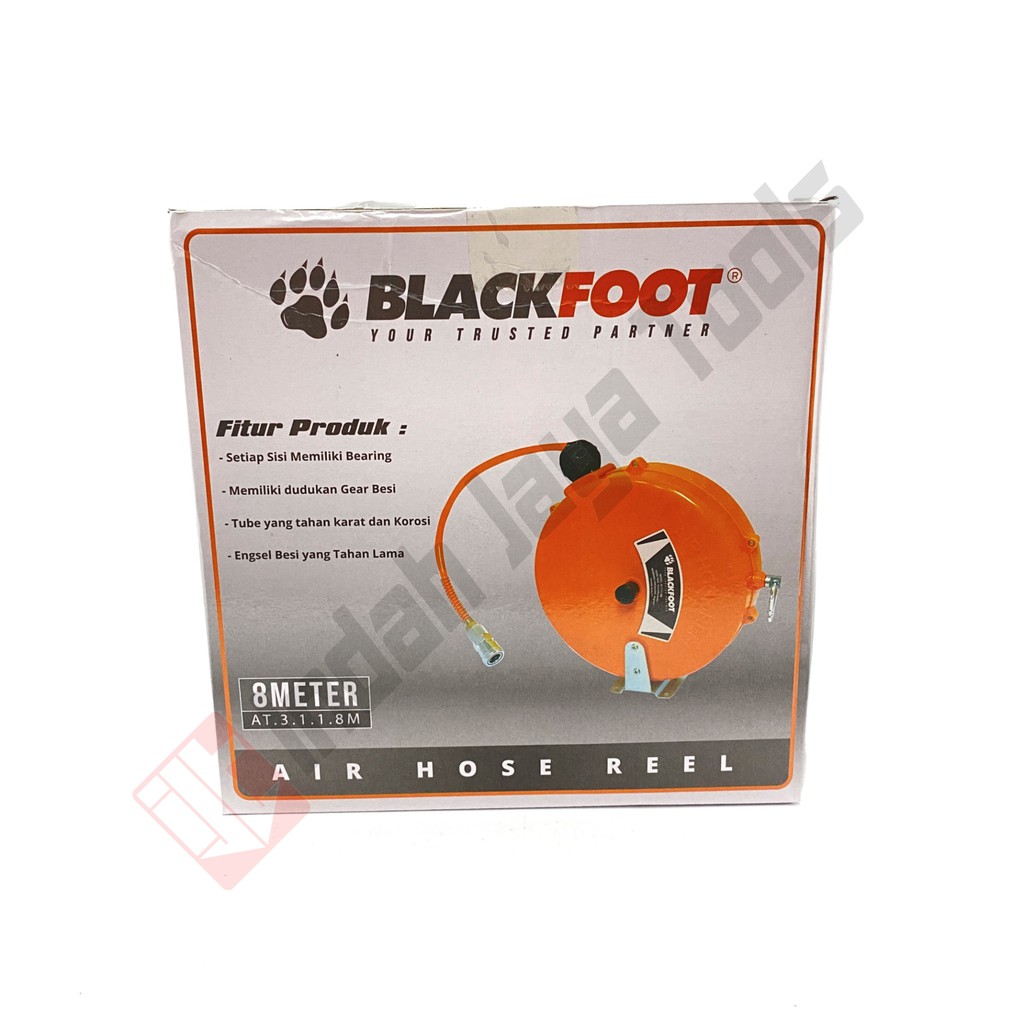 BLACKFOOT Air Hose Reel 8 Meter - Selang Kompresor Gantung Otomatis