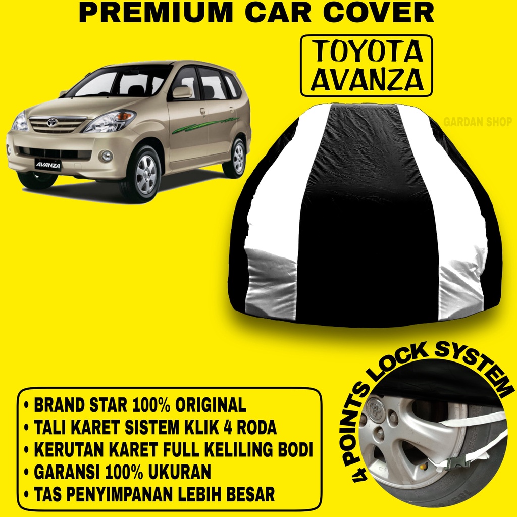 Body Cover TOYOTA AVANZA Sarung Strip SILVER Penutup Pelindung Bodi Mobil Toyota Avanza PREMIUM