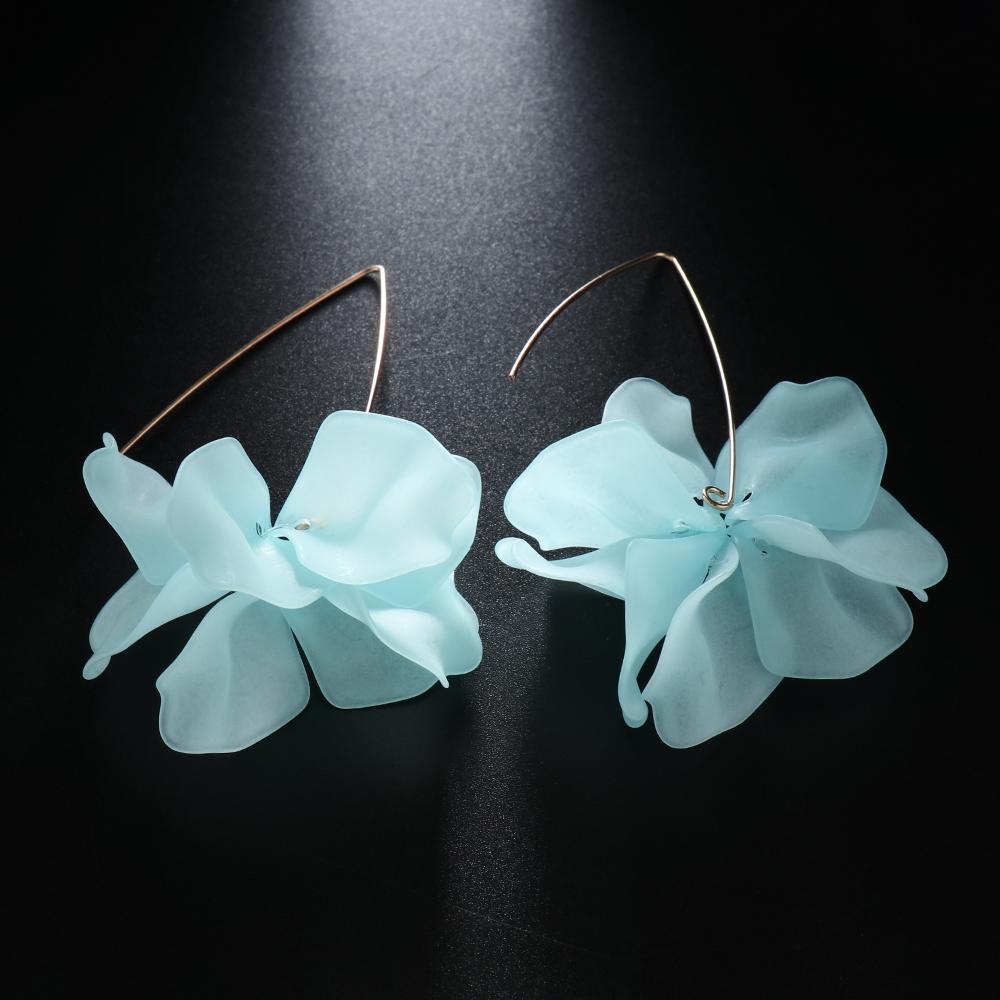 Anting Bunga LILY Elegan Panjang Drop Perhiasan Handmade Hook