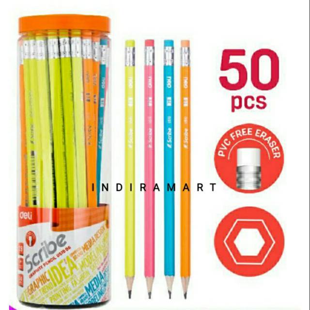 

Deli Pensil 2B 50pcs / Tabung