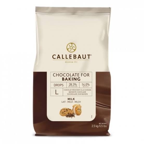 CALLEBAUT MILK CHOCOLATE CHIPS BAKING DROPS 28,3% REPACK 250 GR
