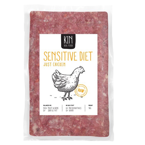 

KIN DOGFOOD Makanan Anjing RAW Sensitive Diet Chicken 1kg
