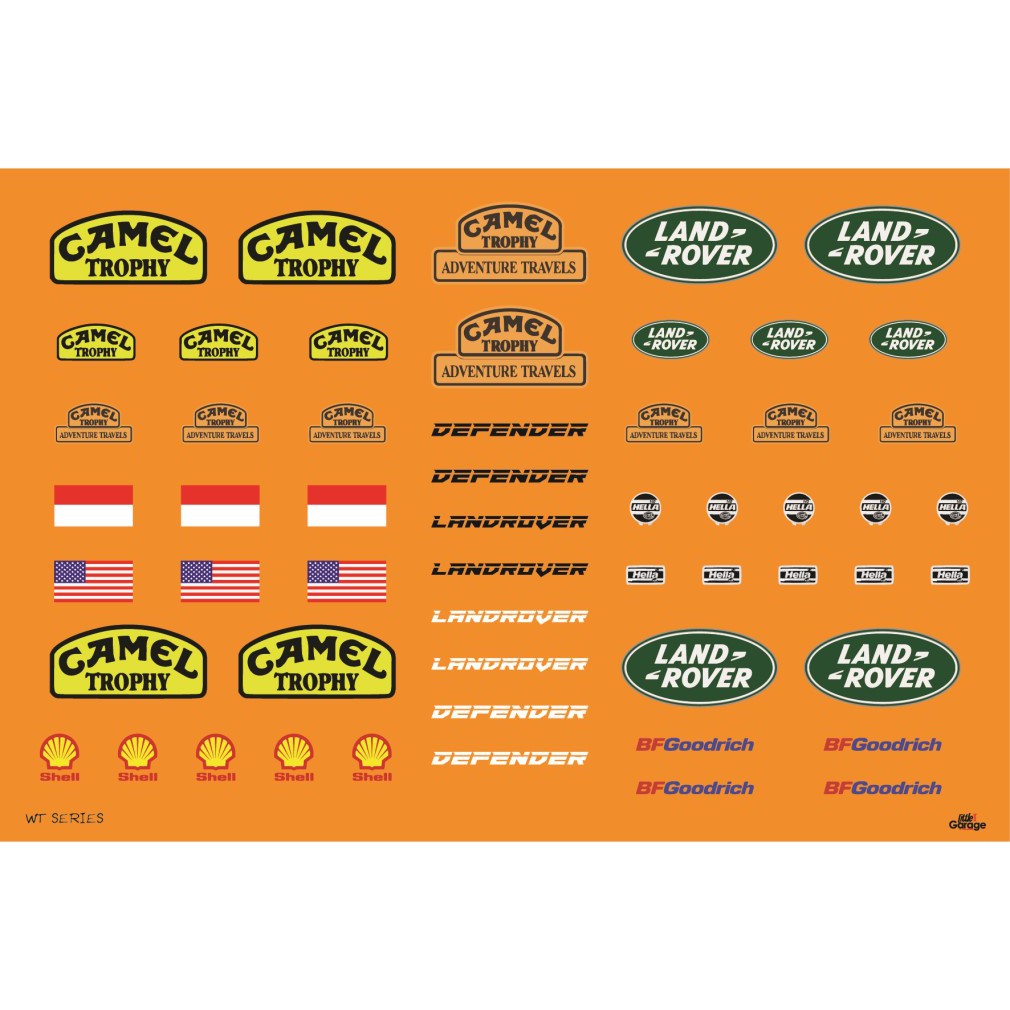 TERMURAH DECAL WATERSLIDE SKALA 1 : 24 WHITE TONER MOTIF CAMEL TROPHY