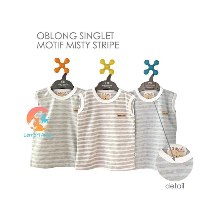 CHIYO SETELAN OBLONG KUTUNG SINGLET ANAK S M L ( 6 Bulan - 2 Tahun )