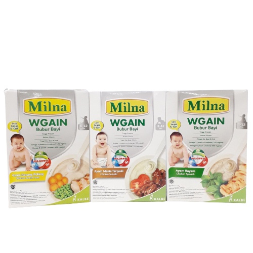 MILNA BUBUR BAYI WGAIN LESS SUGAR &amp; SALT 120G/centraltrenggalek