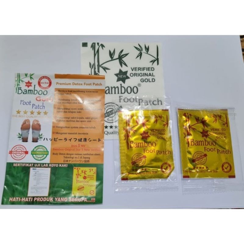 Koyo Bamboo Gold Original 100% untuk Membuang Racun Dalam Tubuh Isi 2 + 2 Plaster