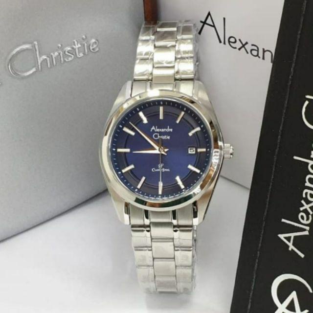 JAM TANGAN WANITA ALEXANDRE CHRISTIE AC 8618 / AC8618 SILVER BLUE ORIGINAL GARANSI