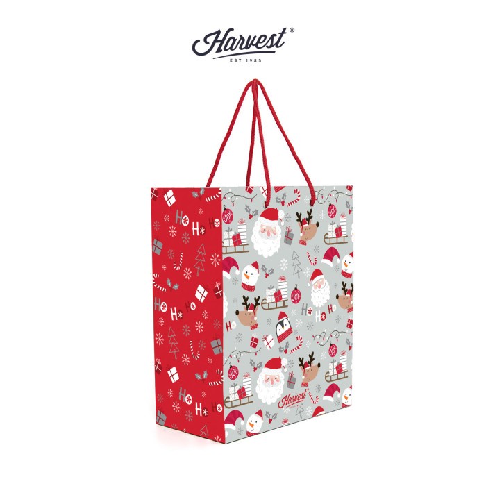 

Paper Bag Natal / Christmas Harvest Xmas Carol - Santa & Friends