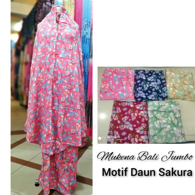 mukena bali jumbo motif sakura