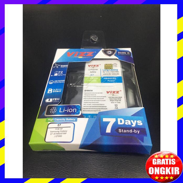 ACC HP BATERAI SAMSUNG GALAXY E7 E7000 E700F E700D 3450MAH VIZZ DOUBLE POWER