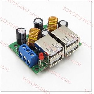 USB CHARGER 4 PORTS MODULE 3A STEP DOWN DC DC 5V USB 4 PORT FOR SMARTPHONE