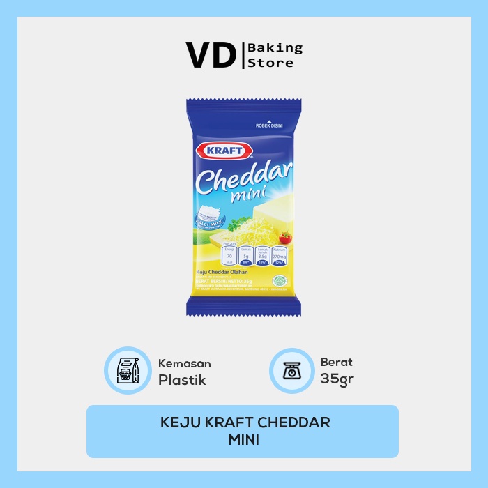 

KEJU KRAFT CHEDDAR MINI - KEJU KRAFT SACHET 35 GRAM - KEJU PARUT