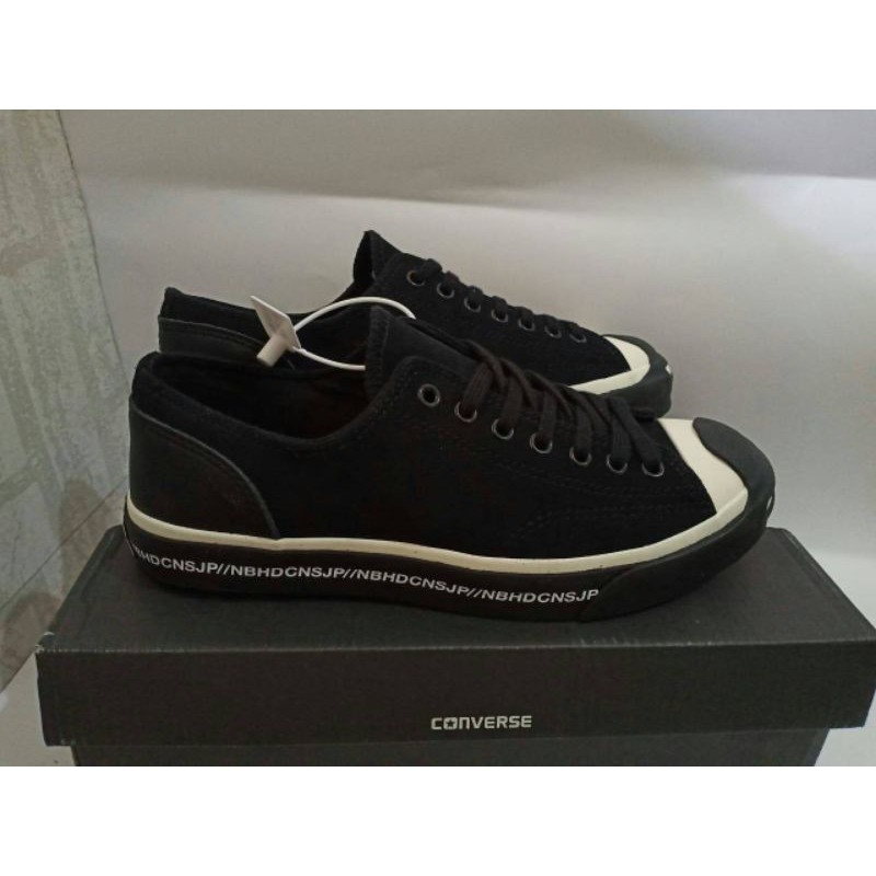 SEPATU CONVERSE X NEIGHBORHOOD JP OX BLACK HITAM