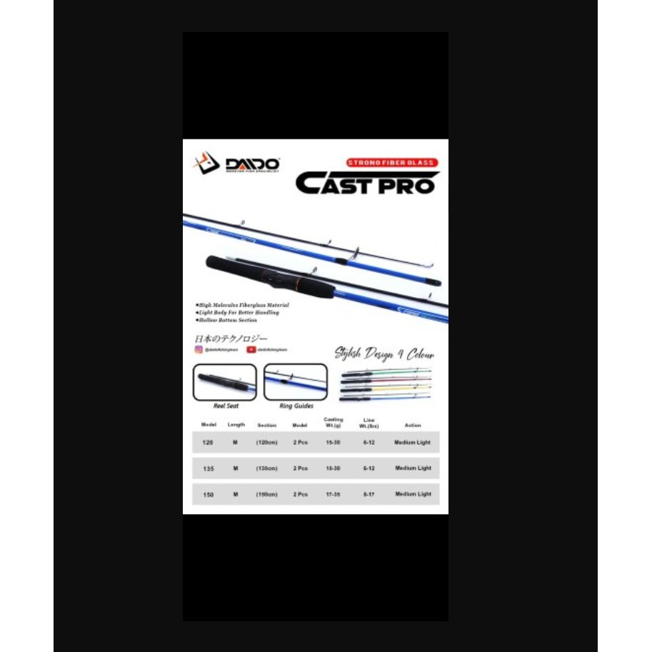 joran daido longcast 135 joran fiber