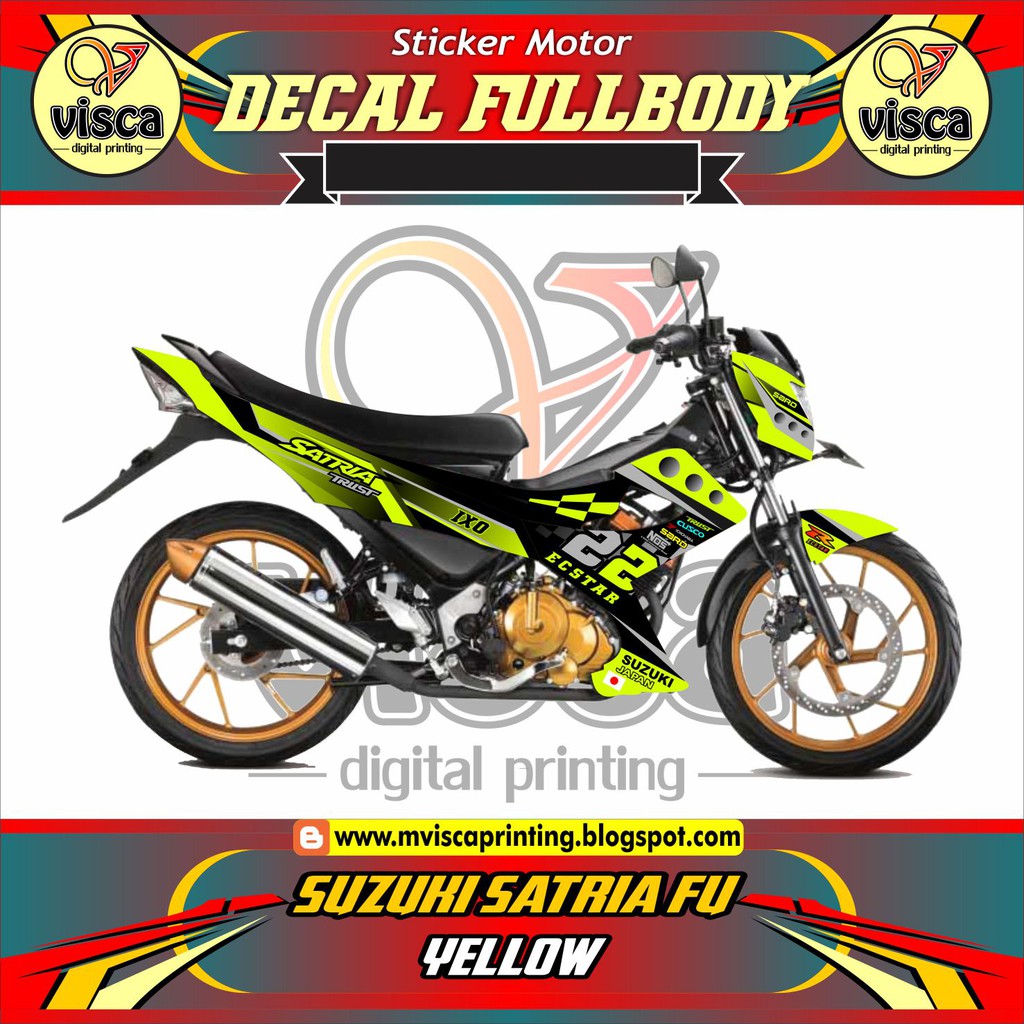 Decal Sticker Striping Motor Suzuki Satria Fu Yellow Shopee