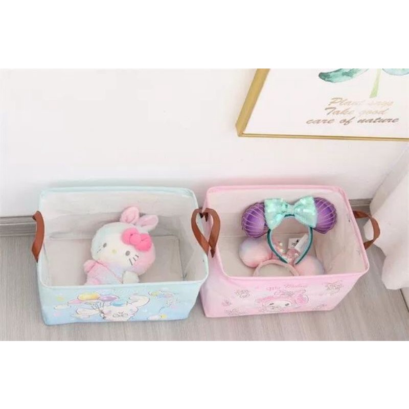 Storage Kanvas Kotak Cinnamoroll/Twin Star/My Melody