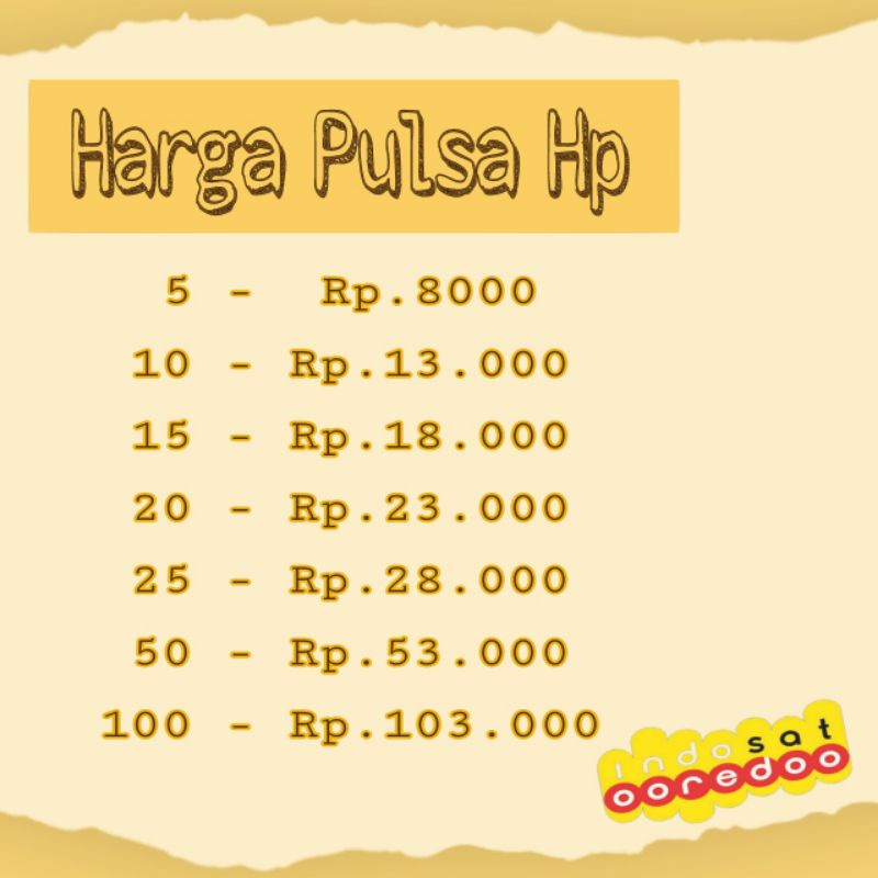 Pulsa 5Ribu Indosat