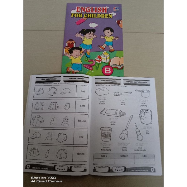 Buku Bahasa Inggris Untuk Anak TK / English For Children/ Uk Besar-Jilid B