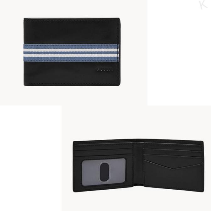 Dompet pria fossil jared bifold men wallet black