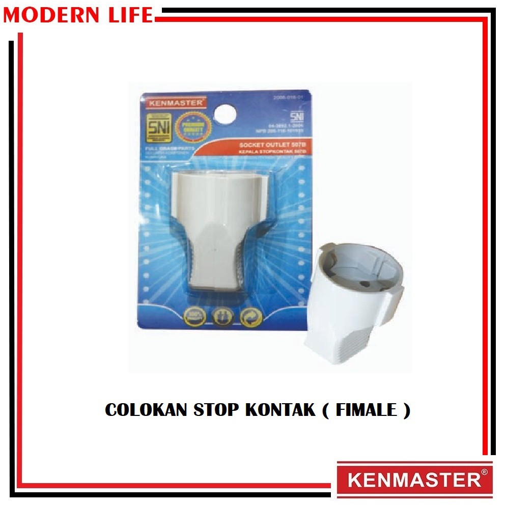 Steker Colokan / Colokan Fimale / Kepala Stop Kontak Kenmaster 507B