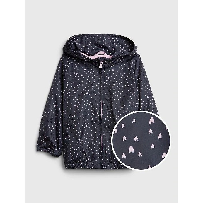 Jaket parasut anak Perempuan GAP - Toddler Windbuster Navy Hearts