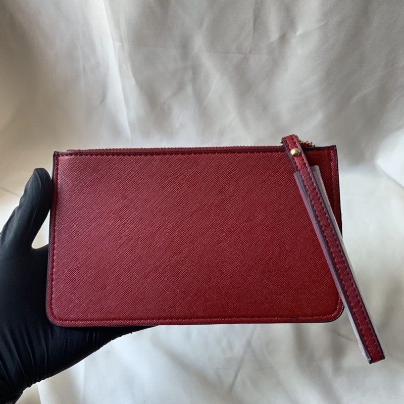 Kate Spade Slim Bee Wristlet / Pouch Maroon